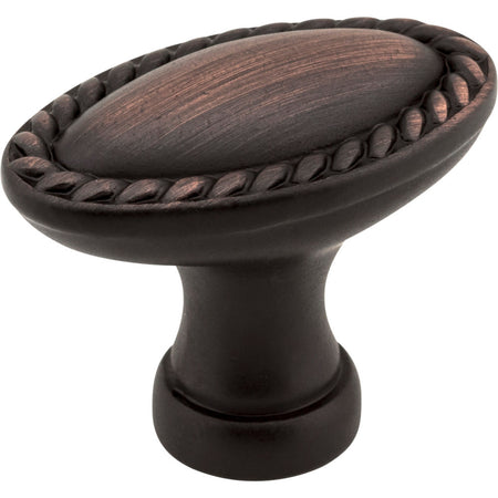 Elements Z115L-DBAC: 1-3/8" Lindos Oval Cabinet Knob - Brushed Oil Rubbed Bronze