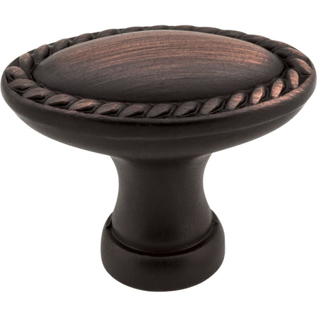 Elements Z115L-DBAC: 1-3/8" Lindos Oval Cabinet Knob - Brushed Oil Rubbed Bronze