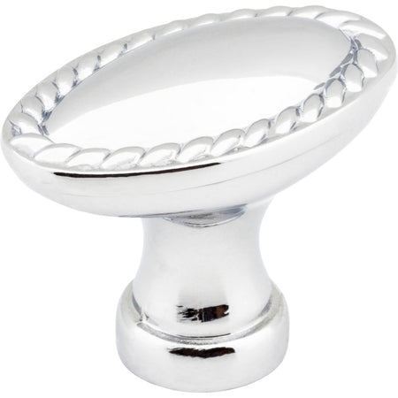 Elements Z115L-PC: 1-3/8" Lindos Oval Cabinet Knob - Polished Chrome