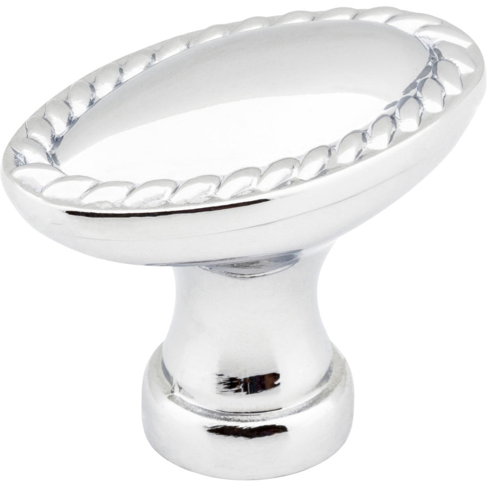 Elements Z115L-PC: 1-3/8" Lindos Oval Cabinet Knob - Polished Chrome