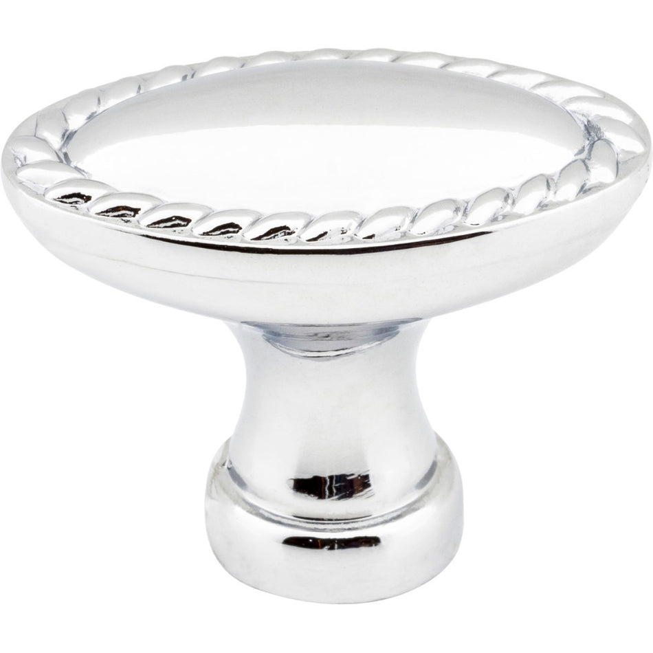 Elements Z115L-PC: 1-3/8" Lindos Oval Cabinet Knob - Polished Chrome