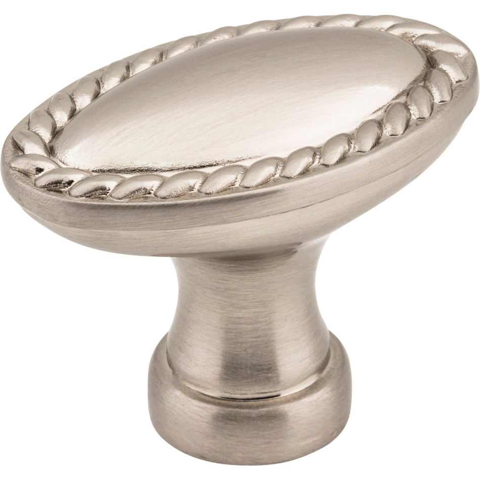 Elements Z115L-SN: 1-3/8" Lindos Oval Cabinet Knob - Satin Nickel