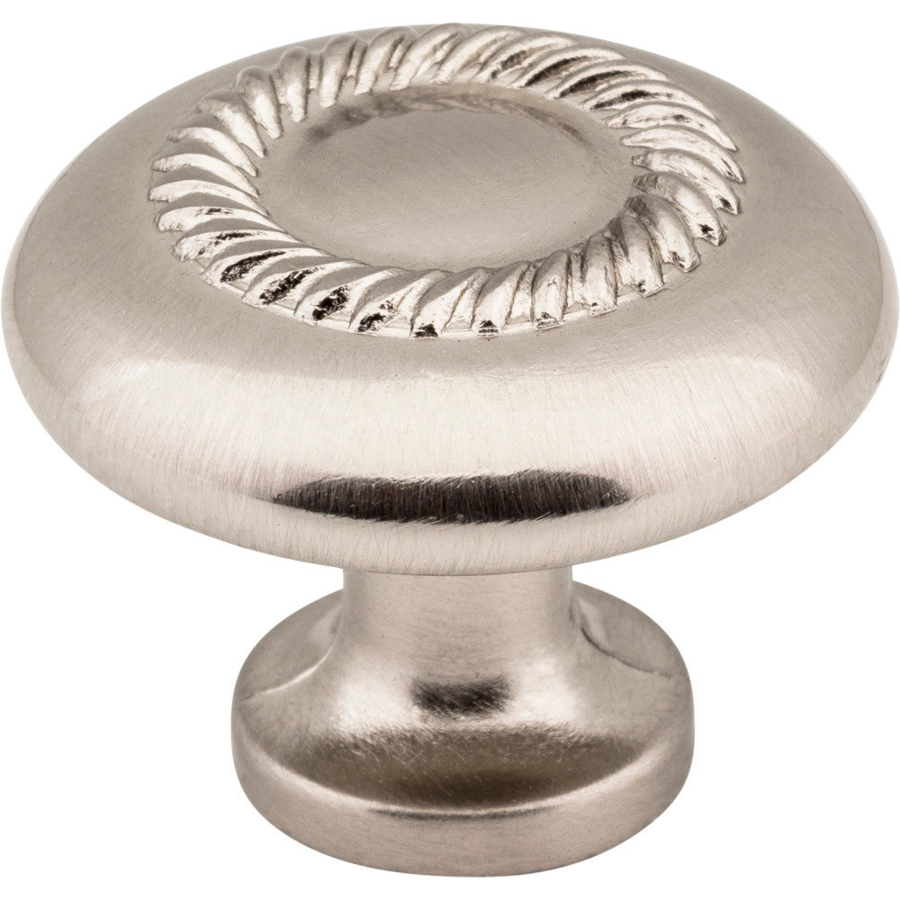 Elements Z118-SN: 1-1/4" Cypress Round Cabinet Knob - Satin Nickel