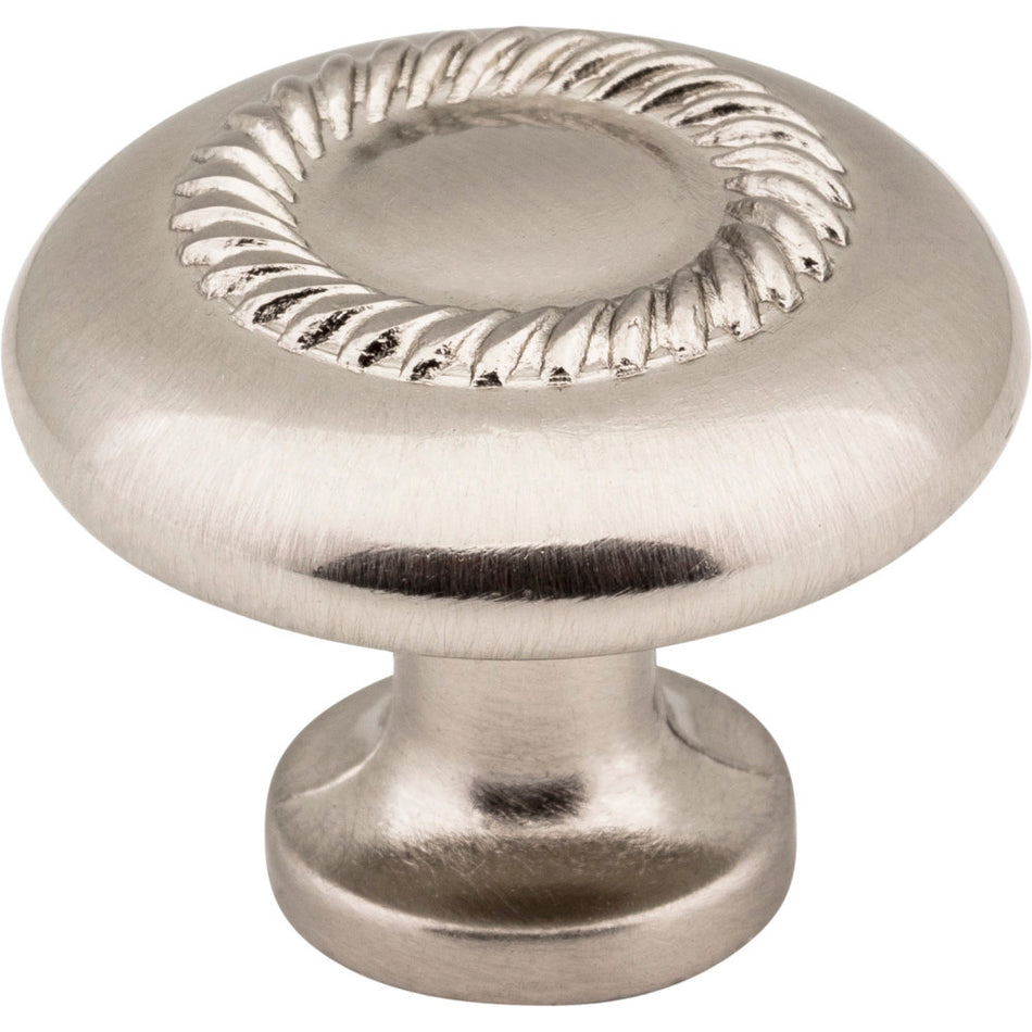 Elements Z118-SN: 1-1/4" Cypress Round Cabinet Knob - Satin Nickel
