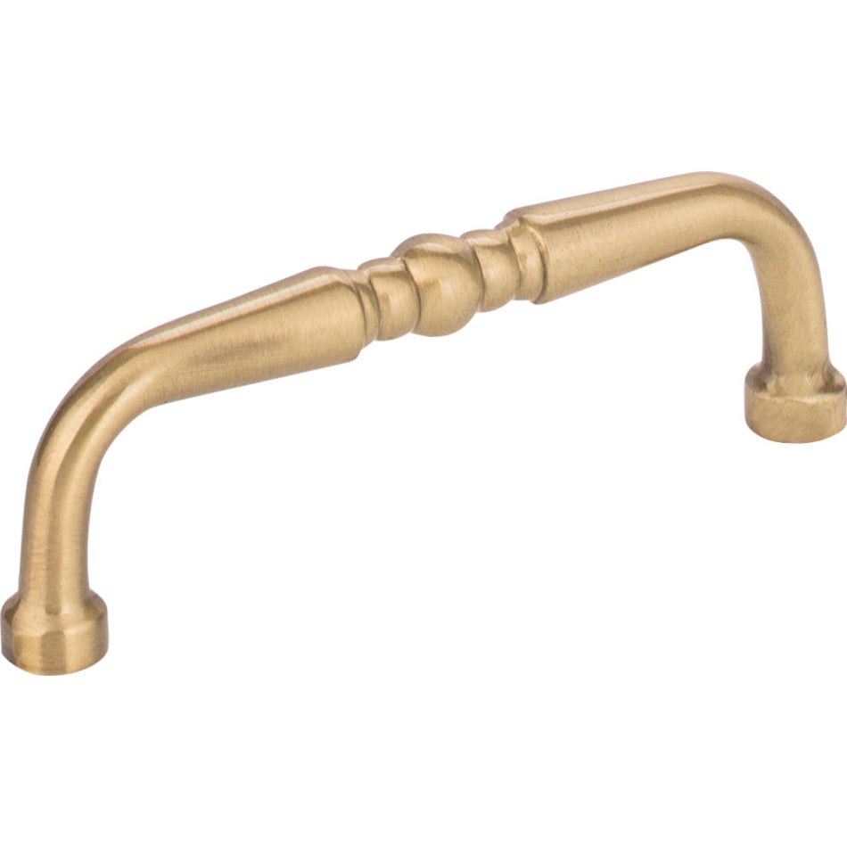 Elements Z259-3SB: 3" cc Madison D-Handle Cabinet Pull - Satin Brass