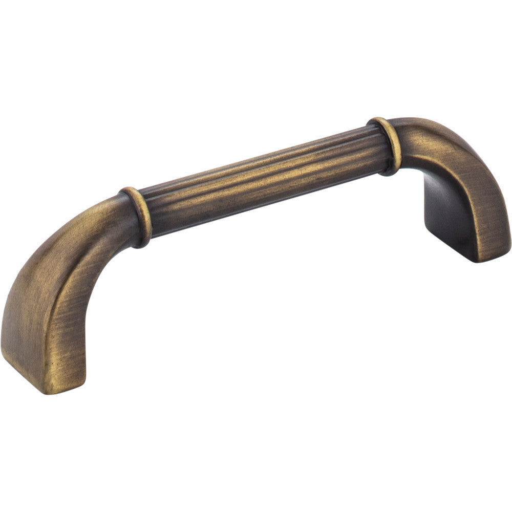 Jeffrey Alexander Z280-ABSB: 96mm cc Cordova D-Handle Cabinet Pull - Antique Brushed Satin Brass