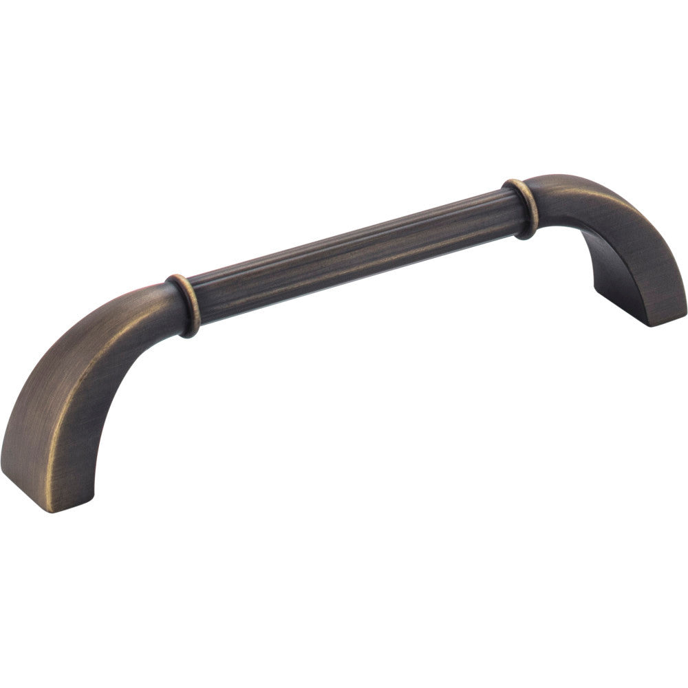 Jeffrey Alexander Z281-128ABSB: 128mm cc Cordova D-Handle Cabinet Pull - Antique Brushed Satin Brass