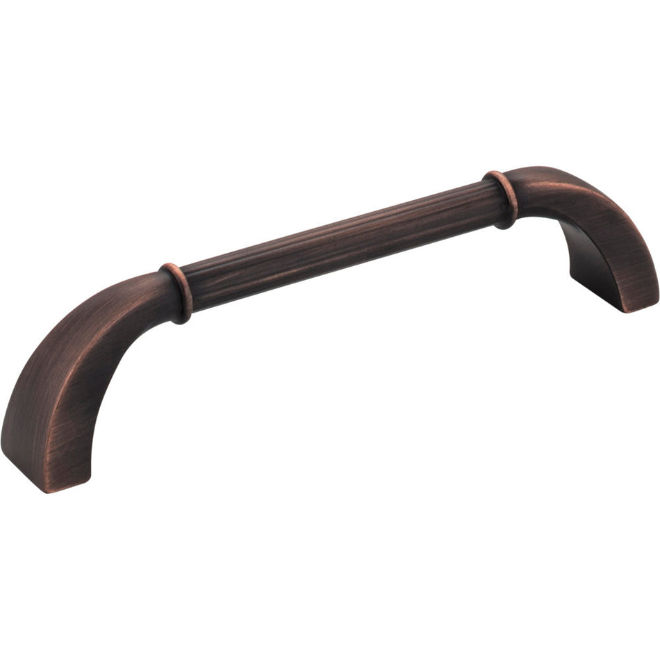 Jeffrey Alexander Z281-128DBAC: 128mm cc Cordova D-Handle Cabinet Pull - Brushed Oil Rubbed Bronze