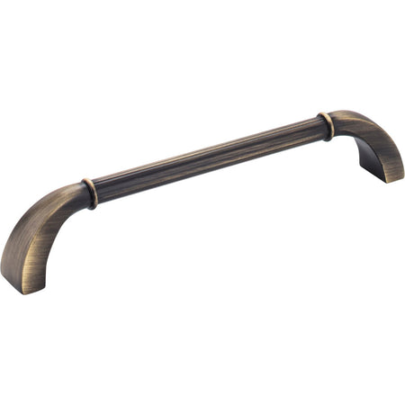 Jeffrey Alexander Z281-160ABSB: 160mm cc Cordova D-Handle Cabinet Pull - Antique Brushed Satin Brass