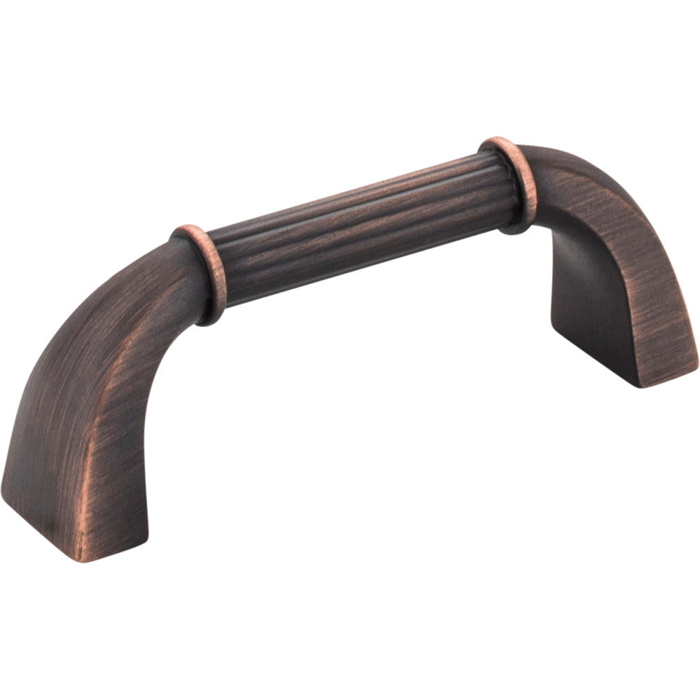 Jeffrey Alexander Z281-DBAC: 3" cc Cordova D-Handle Cabinet Pull - Brushed Oil Rubbed Bronze