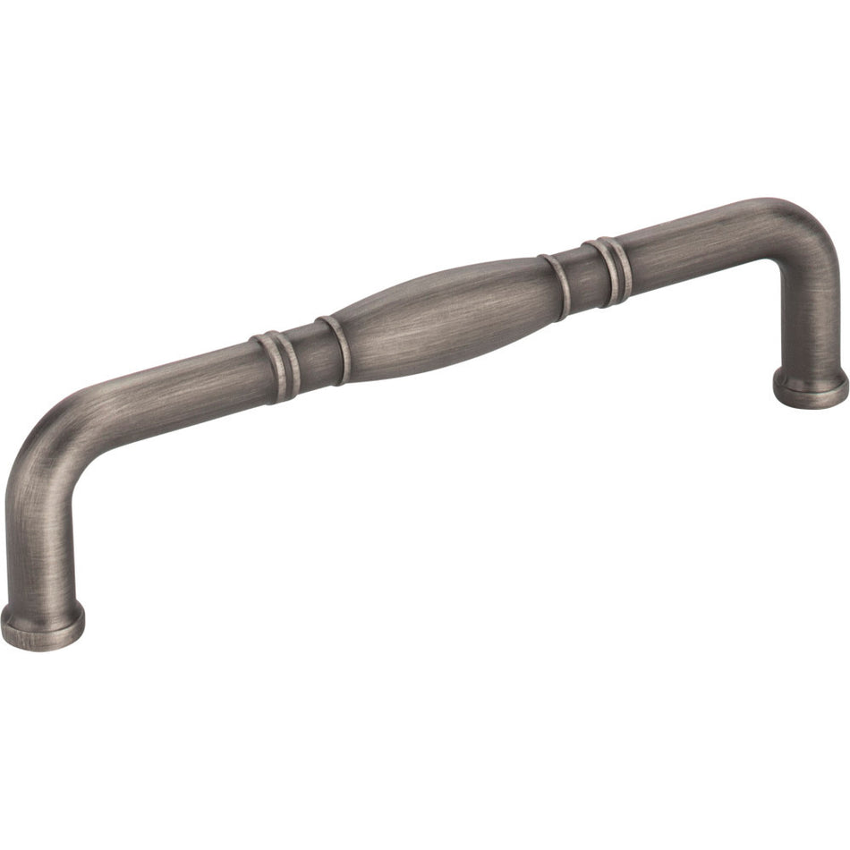 Jeffrey Alexander Z290-128-BNBDL: 128mm cc Durham D-Handle Cabinet Pull - Brushed Pewter