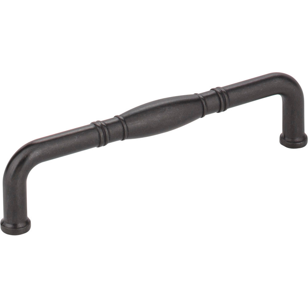 Jeffrey Alexander Z290-128-DACM: 128mm cc Durham D-Handle Cabinet Pull - Gun Metal
