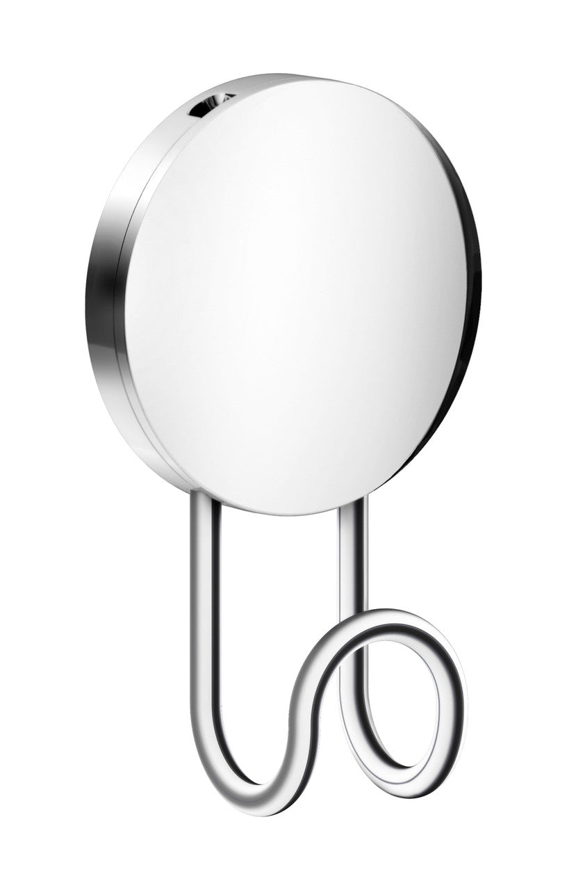 Smedbo BK355: Beslagsboden Wall-Mount Single Wall Hook (self-adhesive) - Polished Chrome