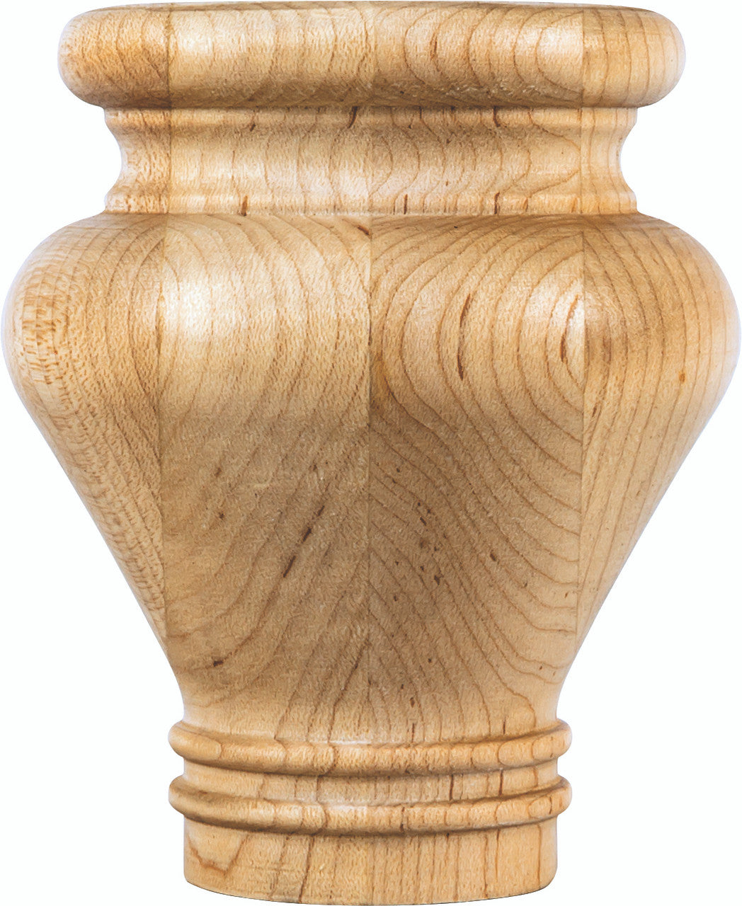 Hardware Resources BF42RW: Turned Bun Foot - Rubberwood