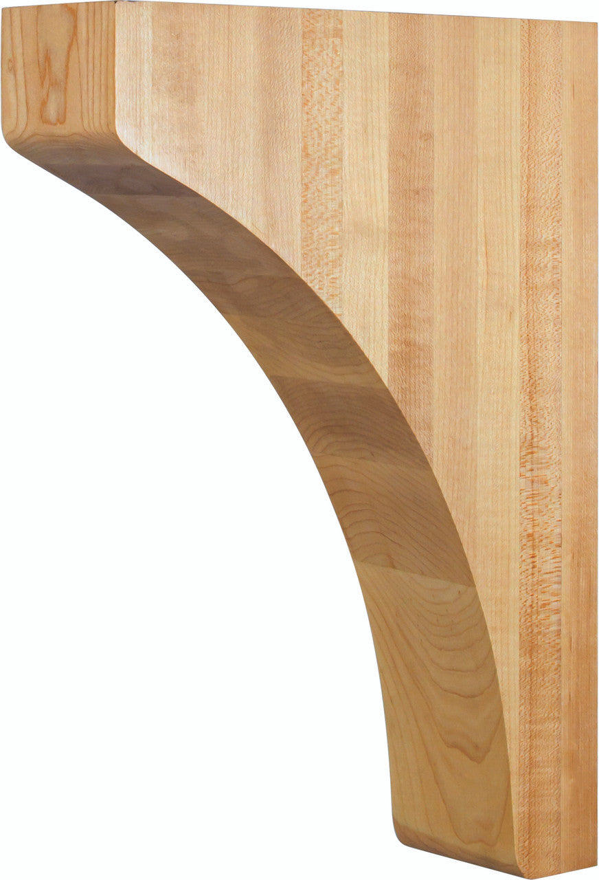 Hardware Resources CORZ-1WB: 3" x 10" x 14" Minimalist Corbel - White Birch