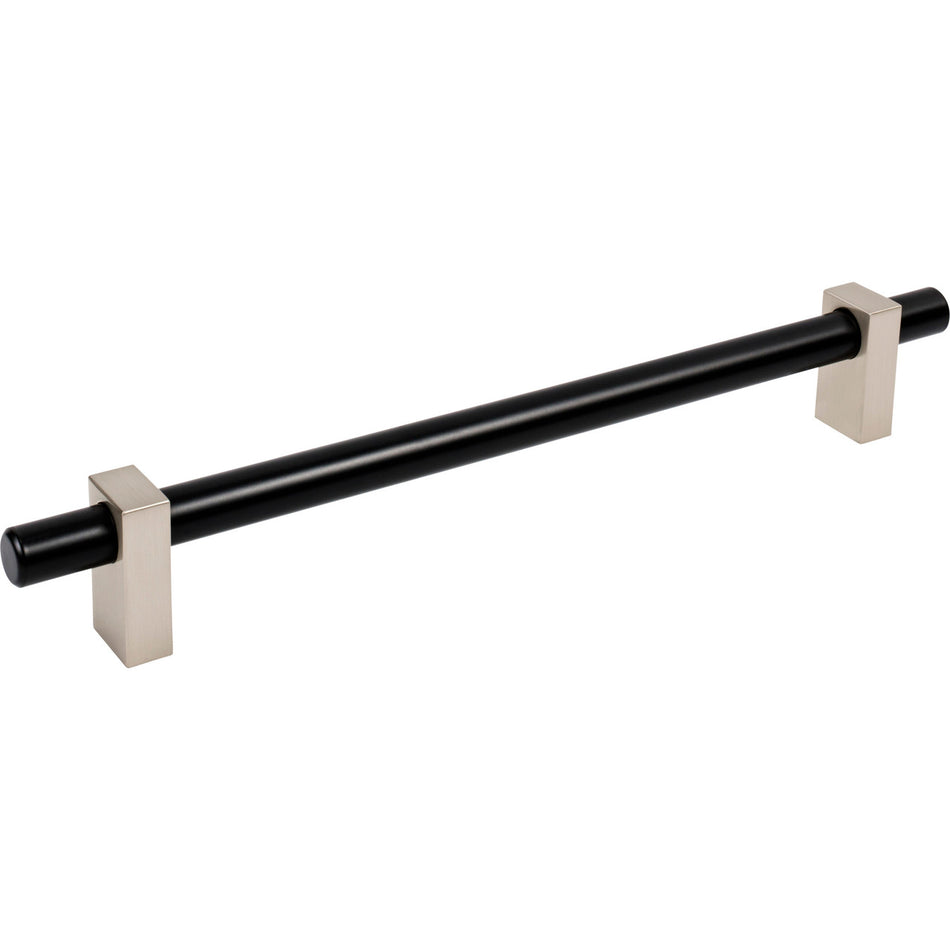 Jeffrey Alexander 478-12MBSN: 12" cc Larkin Appliance Pull - Satin Nickel/Matte Black