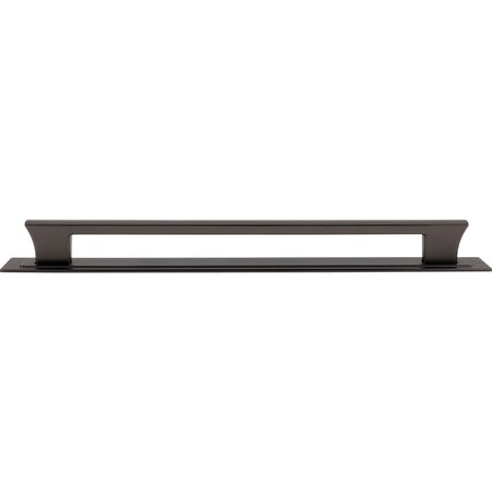 Atlas A6009-SL: 18" cc Zander Bar Appliance Pull w/Backplate - Slate