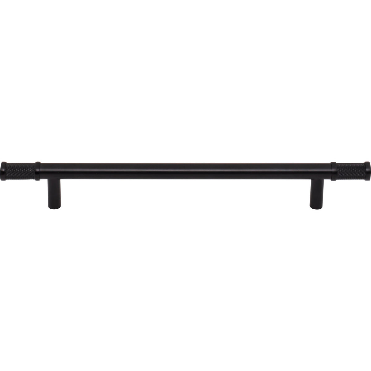 Top Knobs TK3235BLK: 7-9/16" cc Burnham Bar Cabinet Pull - Flat Black