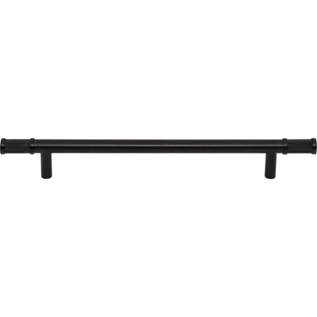 Top Knobs TK3235BLK: 7-9/16" cc Burnham Bar Cabinet Pull - Flat Black