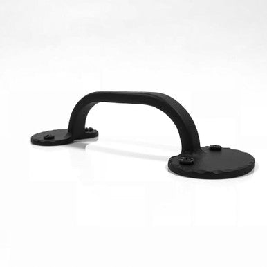 Acorn RPCBP: 7-5/8" Bean D-Handle Door Pull - Black Rough Iron