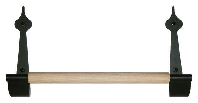 Acorn AB6BP: 13" Spear Design Paper Towel Holder - Black Smooth Iron