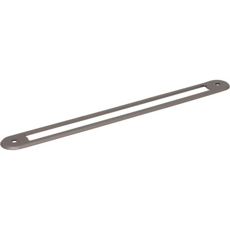 Top Knobs TK3356AG: 8-13/16" Brockwell Oval Backplate - Ash Gray