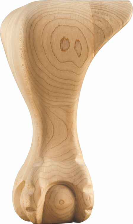 Hardware Resources WL80MP: 4-1/2" x 4-1/2" x 8" Ball & Claw Leg - Maple