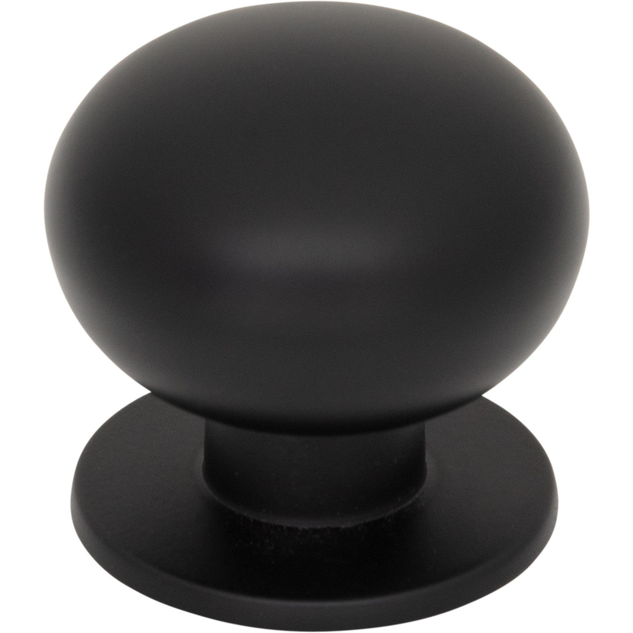 Top Knobs TK3330BLK: 1-1/4" Lambert Round Cabinet Knob - Flat Black