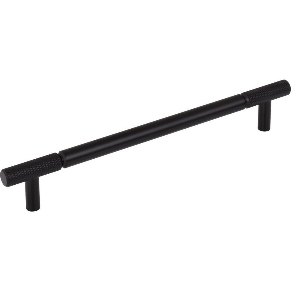 Top Knobs TK3243BLK: 7-9/16" cc Prestwick Bar Cabinet Pull - Flat Black