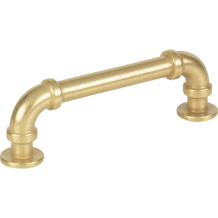 Atlas 432-UB: 3-3/4" cc Steam Punk Cabinet Pull - Vintage Brass