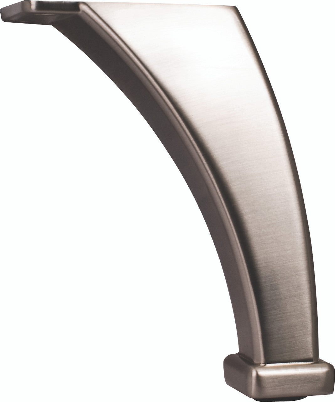 Hardware Resources 89101-SN: Adjustable Square Curved Furniture Leg - Satin Nickel