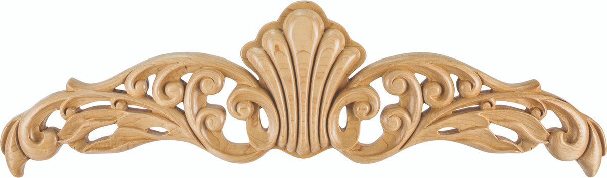 Hardware Resources ONL-04-20CH: 20" x 3/4" x 5-3/4" Art Nouveau Onlay - Cherry
