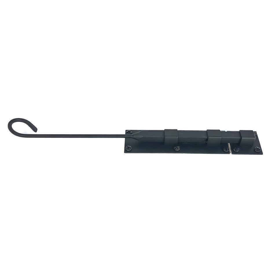 Acorn ALHBP: 14" Cane Bolt - Black Smooth Forged Iron