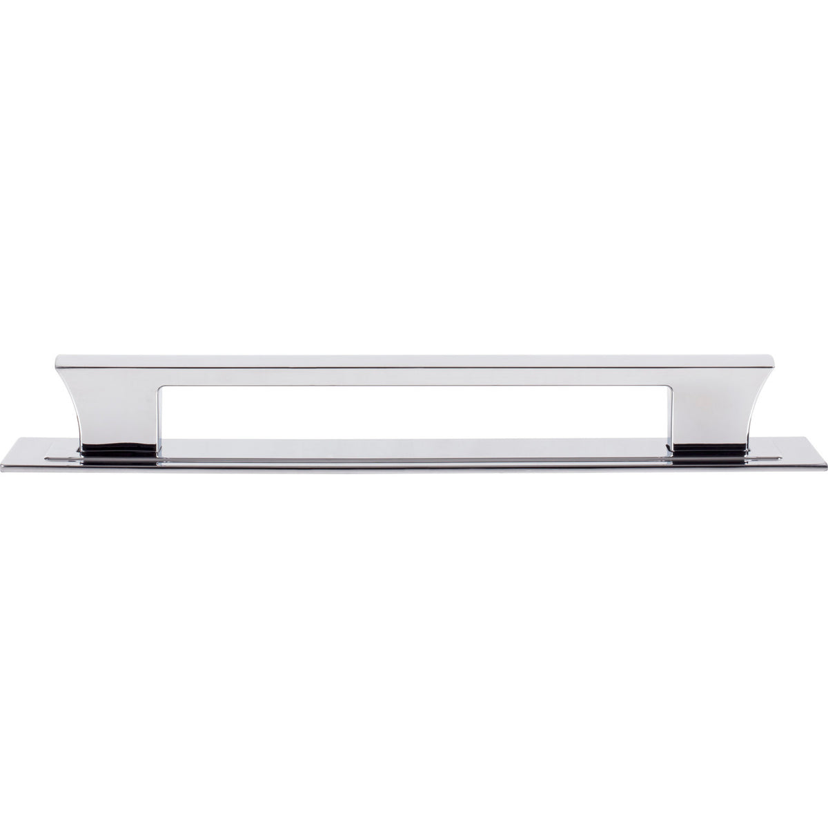 Atlas A6008-CH: 12" cc Zander Bar Appliance Pull w/Backplate - Polished Chrome