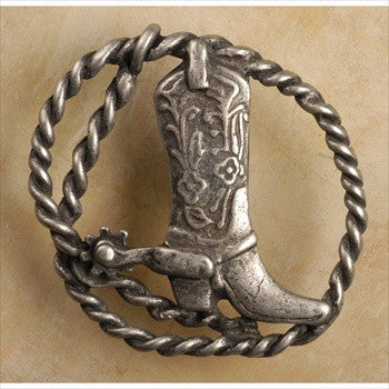 Anne At Home 30: Boot in Lariat Cabinet Knob - Right Facing