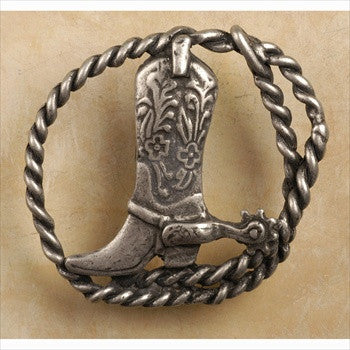 Anne At Home 31: Boot in Lariat Cabinet Knob - Left Facing