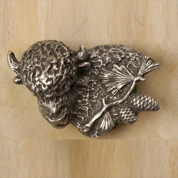 Anne At Home 103: Buffalo with Pine Spray Cabinet Knob- Left Facing