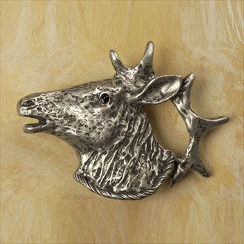 Anne At Home 105: Elk Head Cabinet Knob - Left Facing