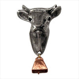 Anne At Home 2: Cow w/Bell Cabinet Knob - It Rings