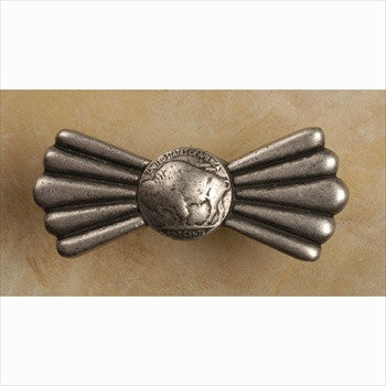 Anne At Home 206: 3" cc Buffalo Head Nickel Cabinet Pull