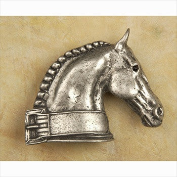 Anne At Home 417: 3" cc Dressage Horse Cabinet Knob - Right Facing