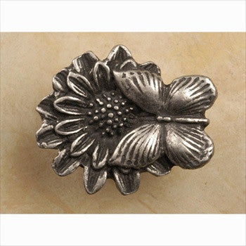 Anne At Home 466: Butterfly on Flower Cabinet Knob