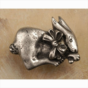 Anne At Home 484: Bunny w/Bow Cabinet Knob - Right Facing