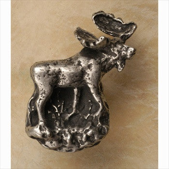 Anne At Home 636: Moose on Mountain Cabinet Knob - Right Facing