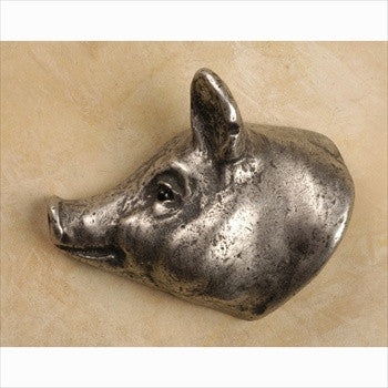 Anne At Home 813: Pig Head Cabinet Knob - Left Facing