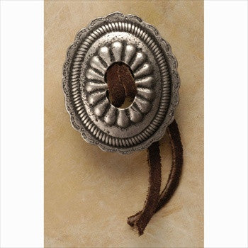 Anne At Home 882: Concho w/leather Cabinet Knob - Large