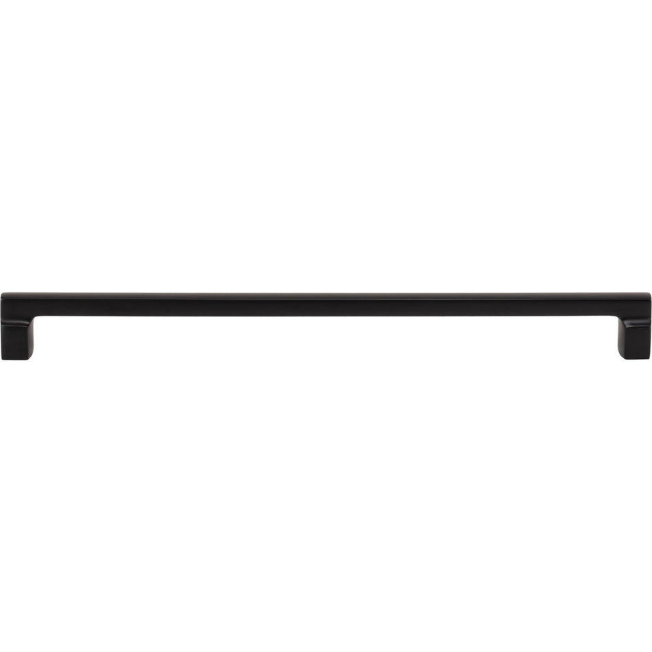 Atlas A527-BL: 12" cc Reeves Square Bar Cabinet Pull - Matte Black