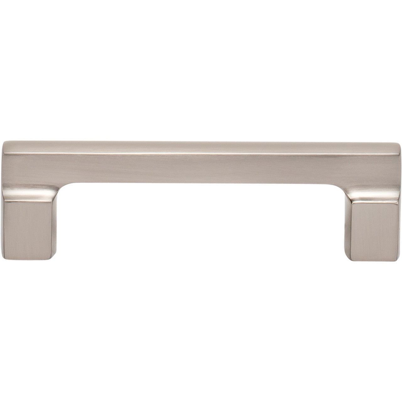 Atlas A522-BRN: 96mm cc Reeves Square Bar Cabinet Pull - Brushed Nickel