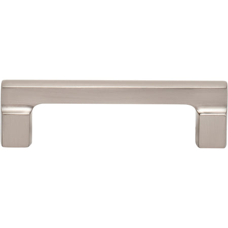 Atlas A522-BRN: 96mm cc Reeves Square Bar Cabinet Pull - Brushed Nickel