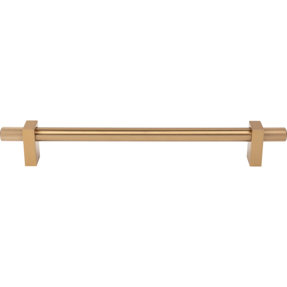 Jeffrey Alexander 698-12SBZ: 12" cc Larkin Knurled Ends Appliance Pull - Satin Bronze